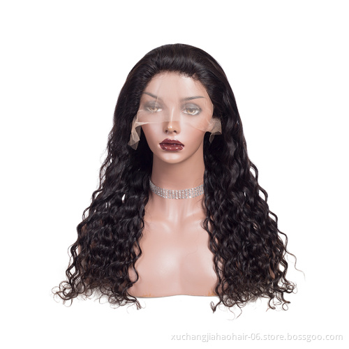 2021 hot wholesale cheap price 100% brazilian virgin human hair loose deep water wave black short wig machine made wig